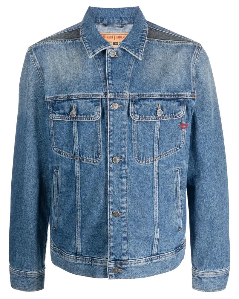 Diesel D-Barcy-Rs Jeansjacke - Blau Blau