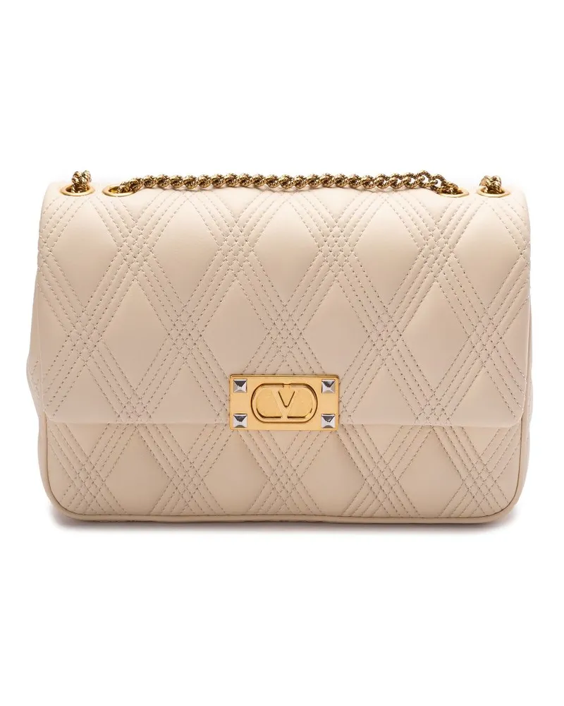 Valentino Garavani Schultertasche aus Leder - Nude Nude