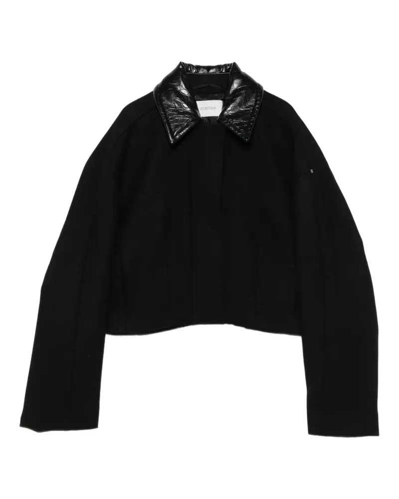 SPORTMAX SPXVolume Jacke mit Kragen in Kroko-Optik - Schwarz Schwarz