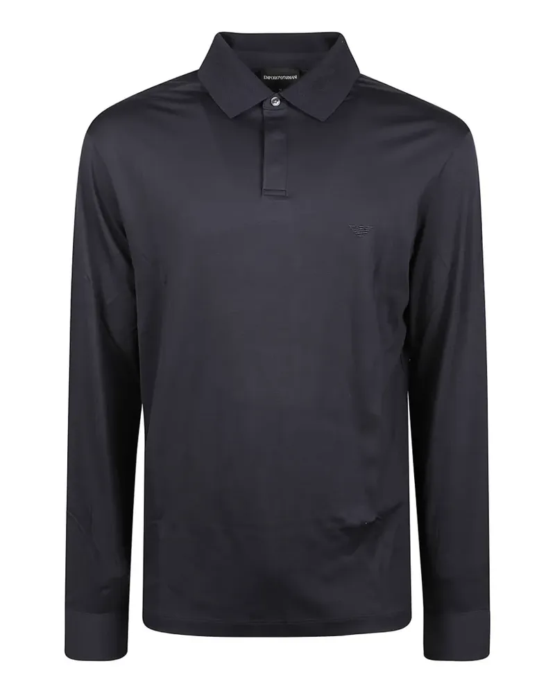 Emporio Armani long-sleeve polo shirt - Schwarz Schwarz
