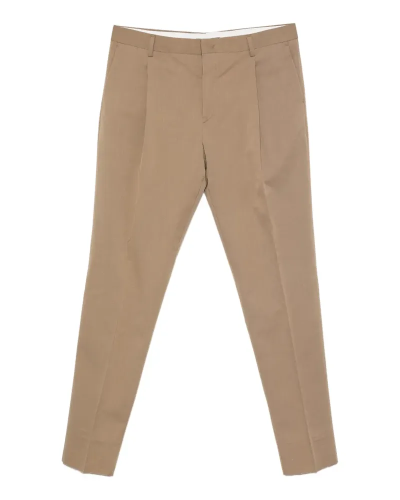 Brian Dales Bundfaltenhose mit Gürtel - Braun Braun