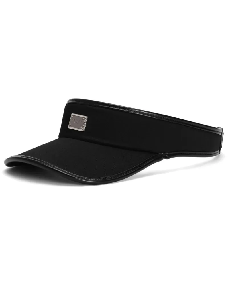 Dolce & Gabbana Sonnenblende mit Logo-Schild - Schwarz Schwarz