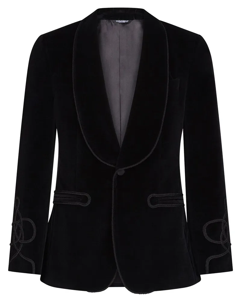 Dolce & Gabbana Einreihige Smoking-Jacke - Schwarz Schwarz