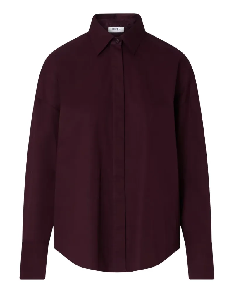 Liu Jo shirt with jacquard satin insert - Violett Violett