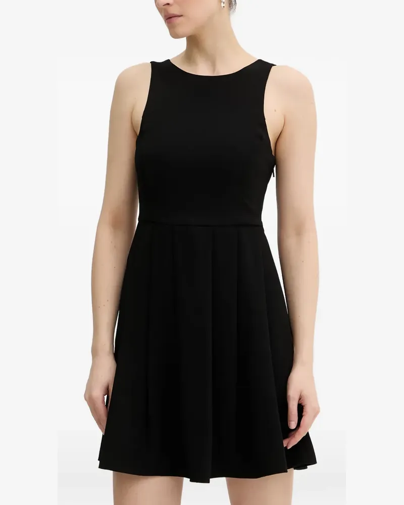 Armani Exchange pleated sleeveless mini dress - Schwarz Schwarz