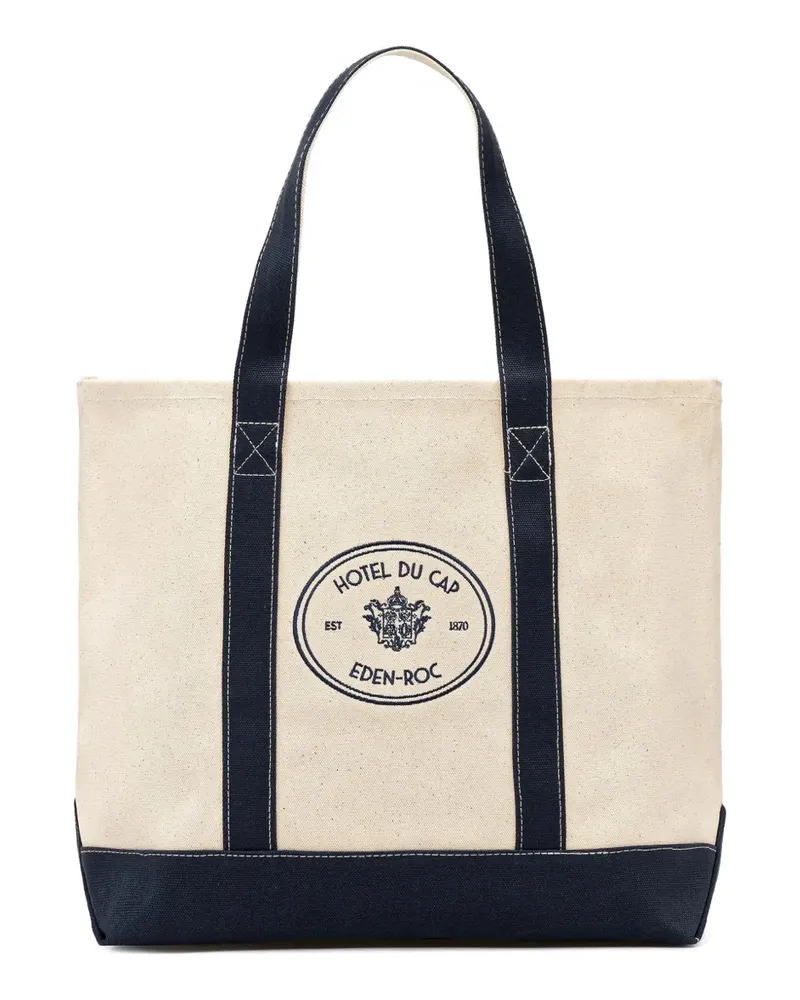 SPORTY & RICH Hotel Eden Roc logo tote bag - Nude Nude