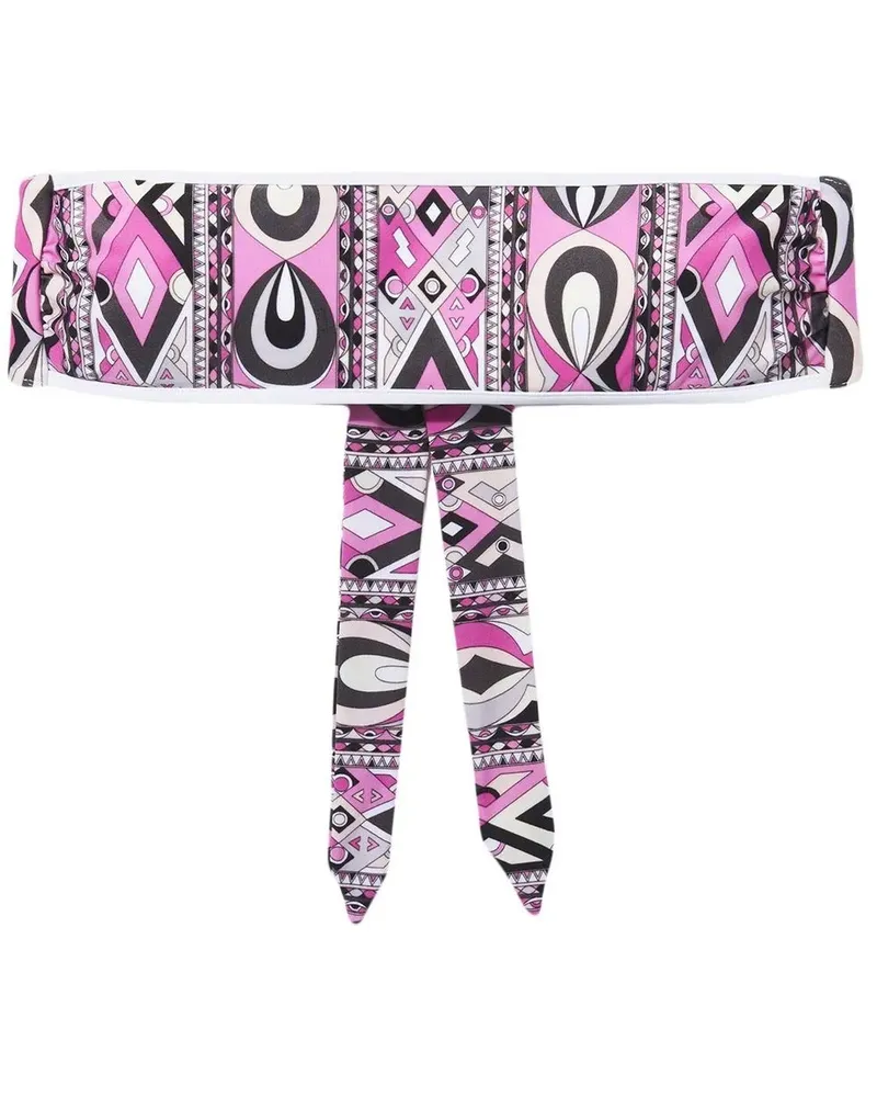 Emilio Pucci Bikinioberteil mit grafischem Print - Rosa Rosa