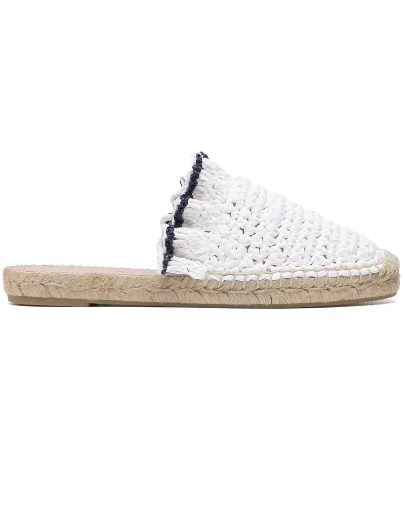 RED Valentino Gewebte Espadrilles mit Rüschenborte - Weiß Weiß