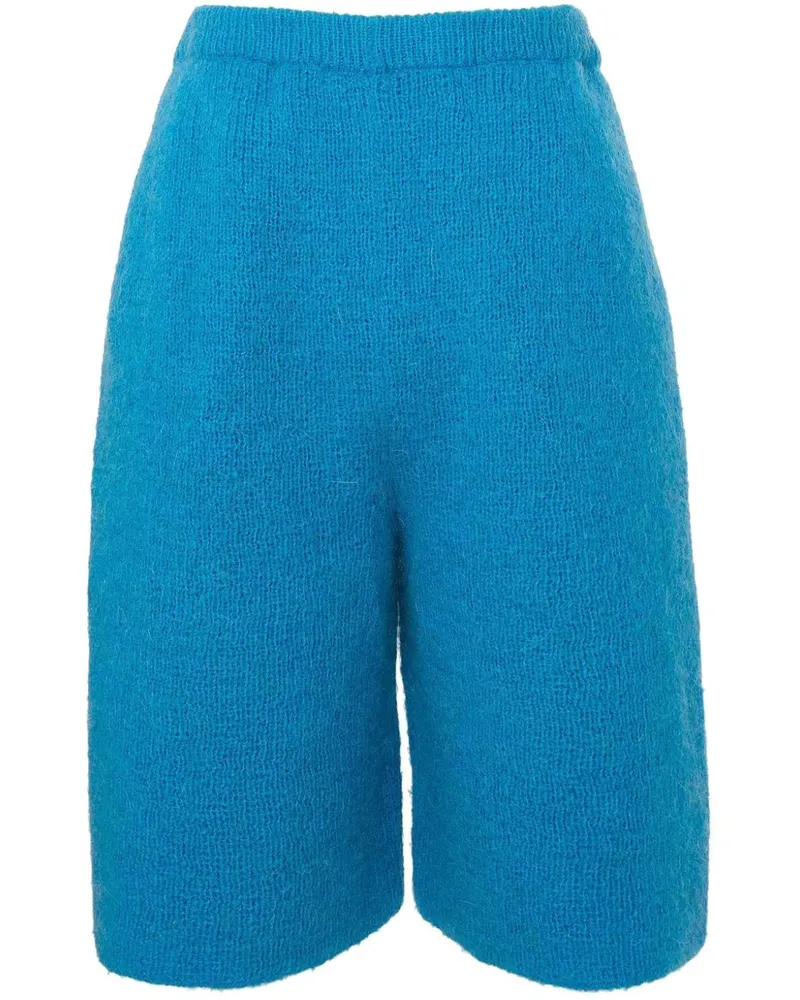 J.W.Anderson Gestrickte Bermudas mit Logo-Applikation - Blau Blau