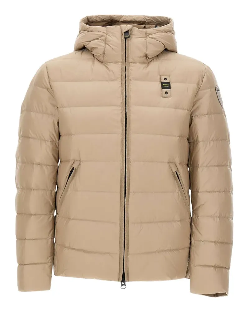 Blauer striped hooded down jacket - Nude Nude