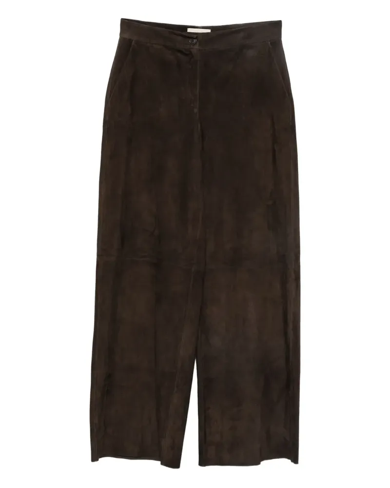 VIA MASINI 80 high-waisted trousers - Braun Braun
