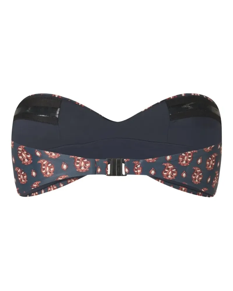 Johanna Ortiz Sea Sprite Bikinioberteil mit Paisley-Print - Blau Blau
