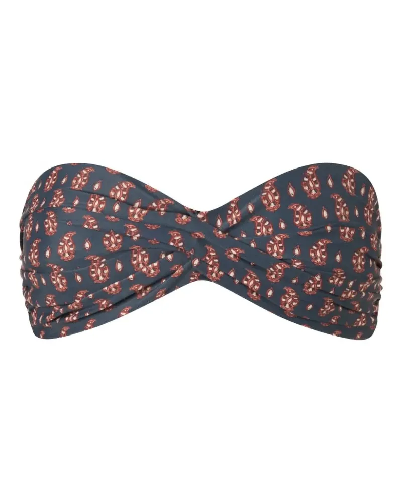 Johanna Ortiz Sea Sprite Bikinioberteil mit Paisley-Print - Blau Blau