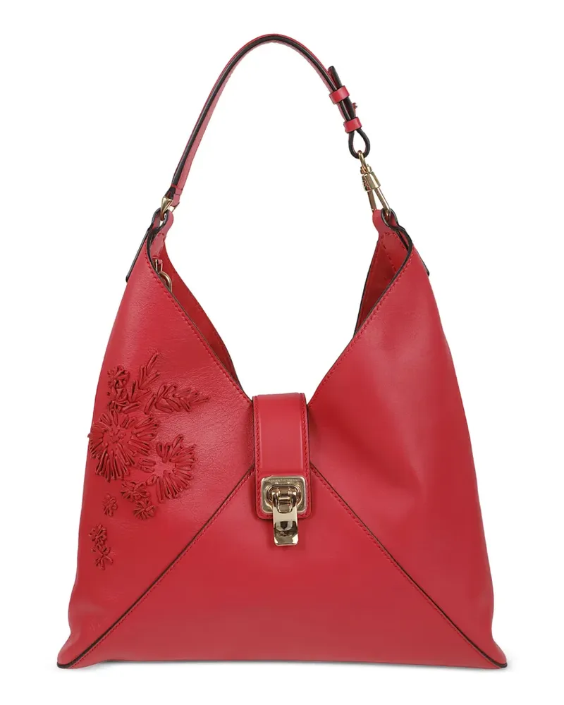 Ermanno Scervino floral appliqued shoulder bag - Rot Rot
