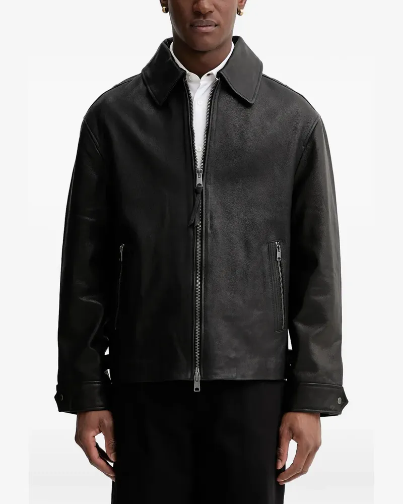 AllSaints Garrison Jacke mit Reißverschluss - Schwarz Schwarz