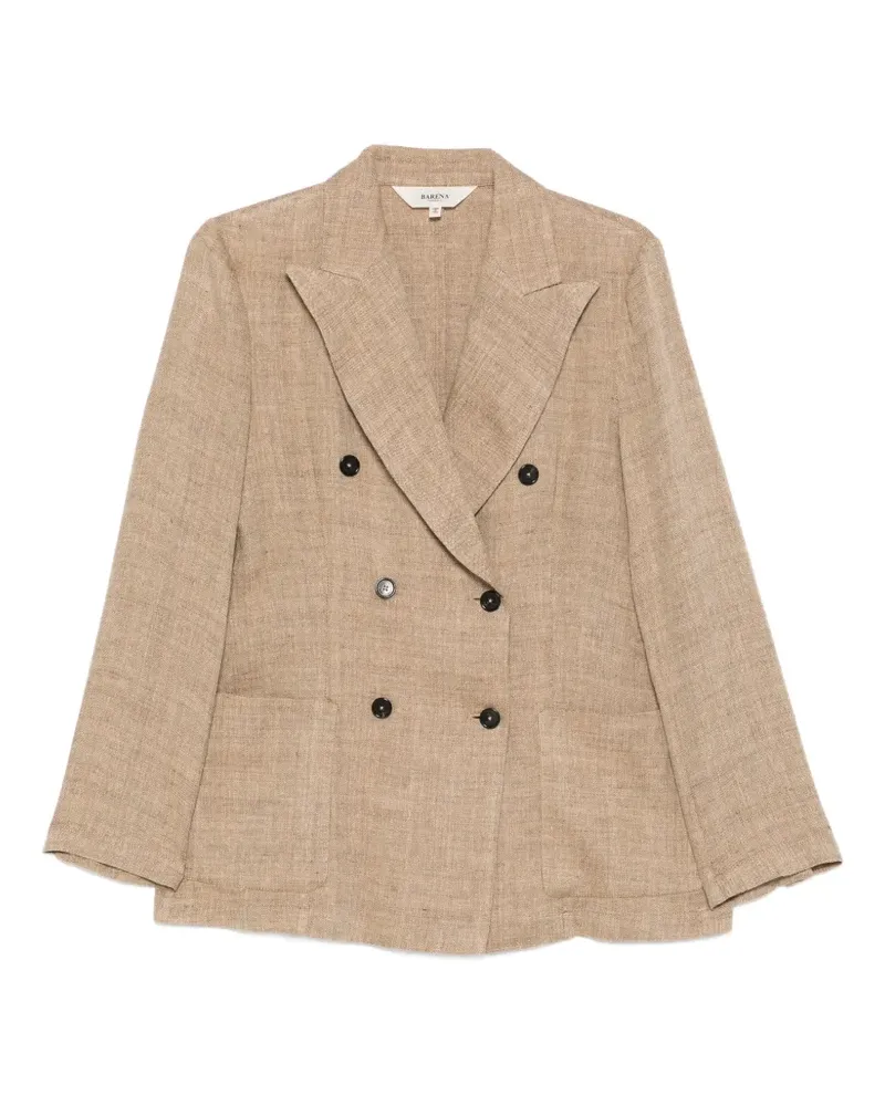 BARENA peaked-lapel double-breasted blazer - Nude Nude