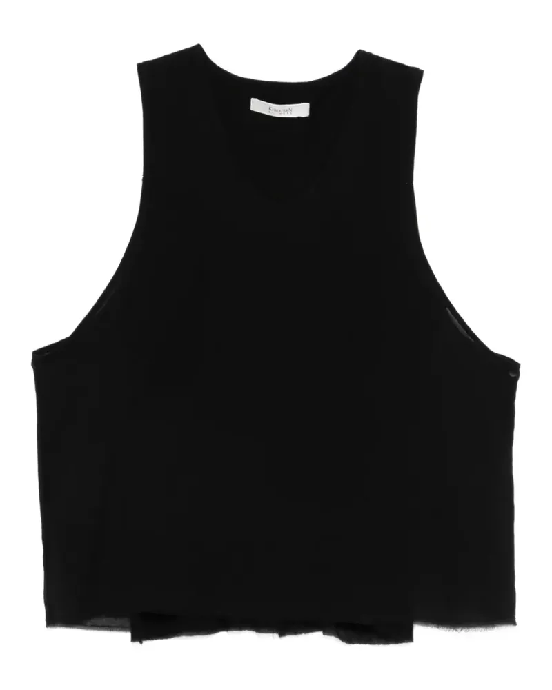KristenseN Du Nord raw-edge top - Schwarz Schwarz