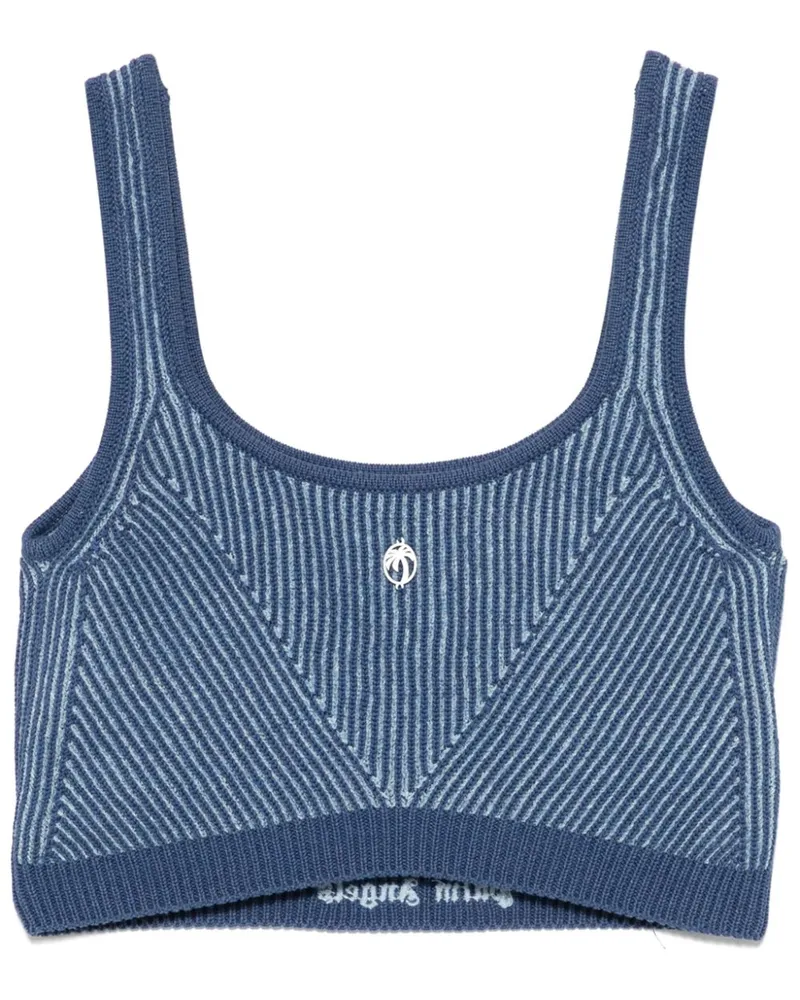 Palm Angels Geripptes Tanktop - Blau Blau