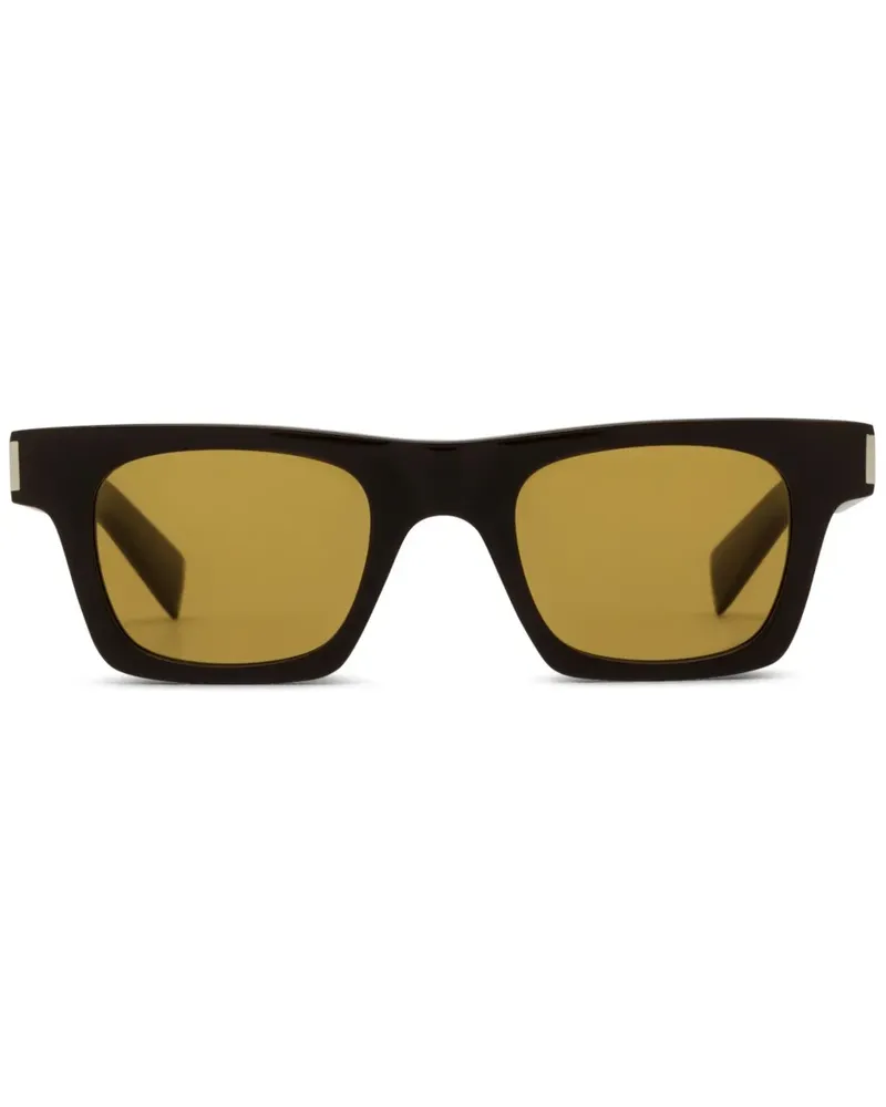 Saint Laurent Sonnenbrille mit Logo-Print - Braun Braun