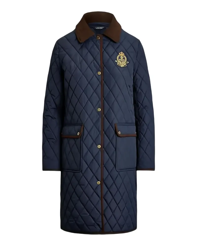 Ralph Lauren quilted crest-patch jacket - Blau Blau