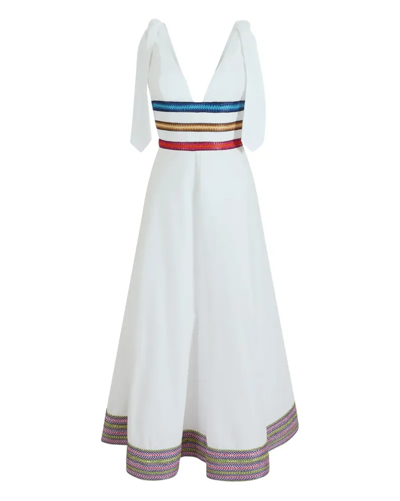 Rosie Assoulin Tie Another Day striped midi dress - Weiß Weiß