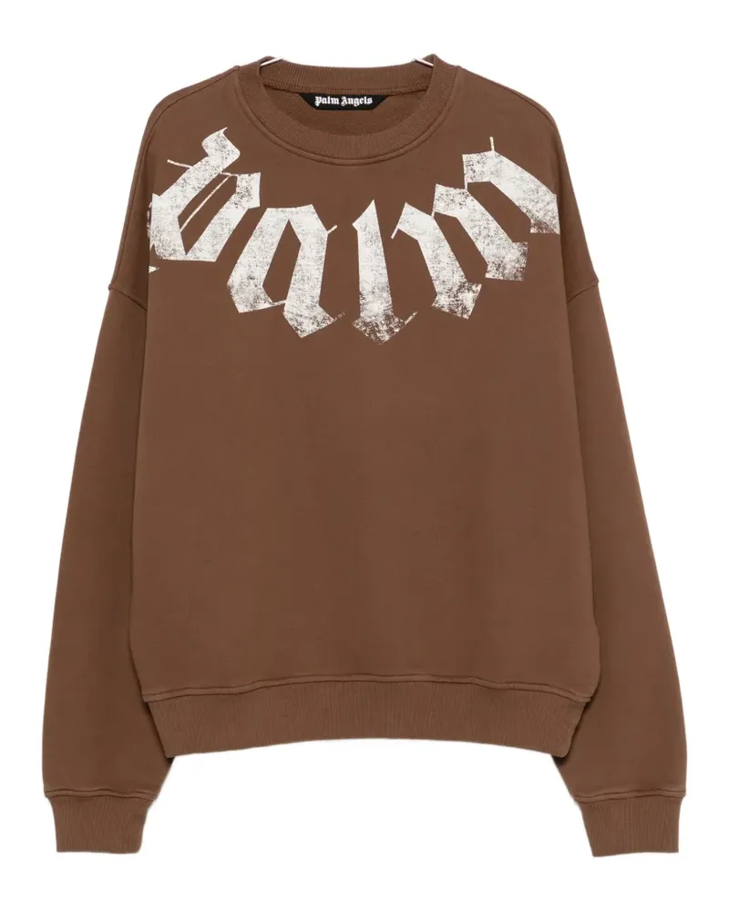 Palm Angels Big Neck Logo printed sweatshirt - Braun Braun
