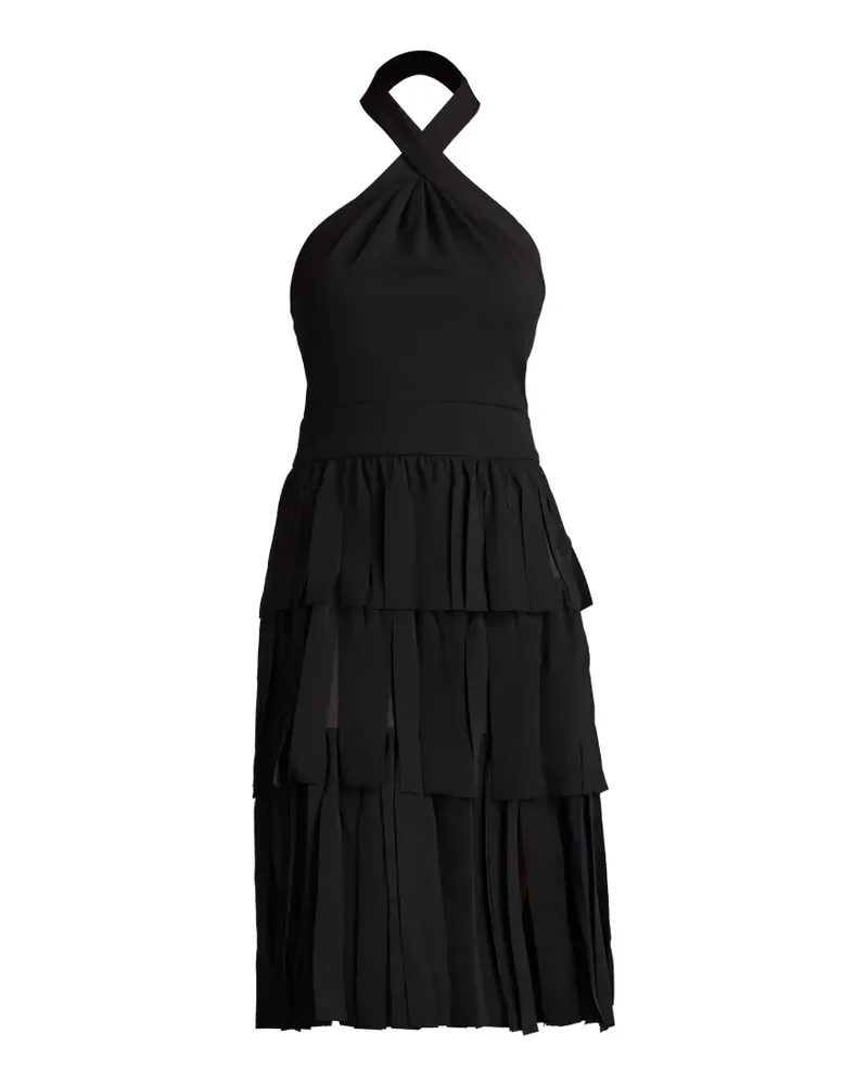 Tadashi Shoji Darla halter tiered dress - Schwarz Schwarz