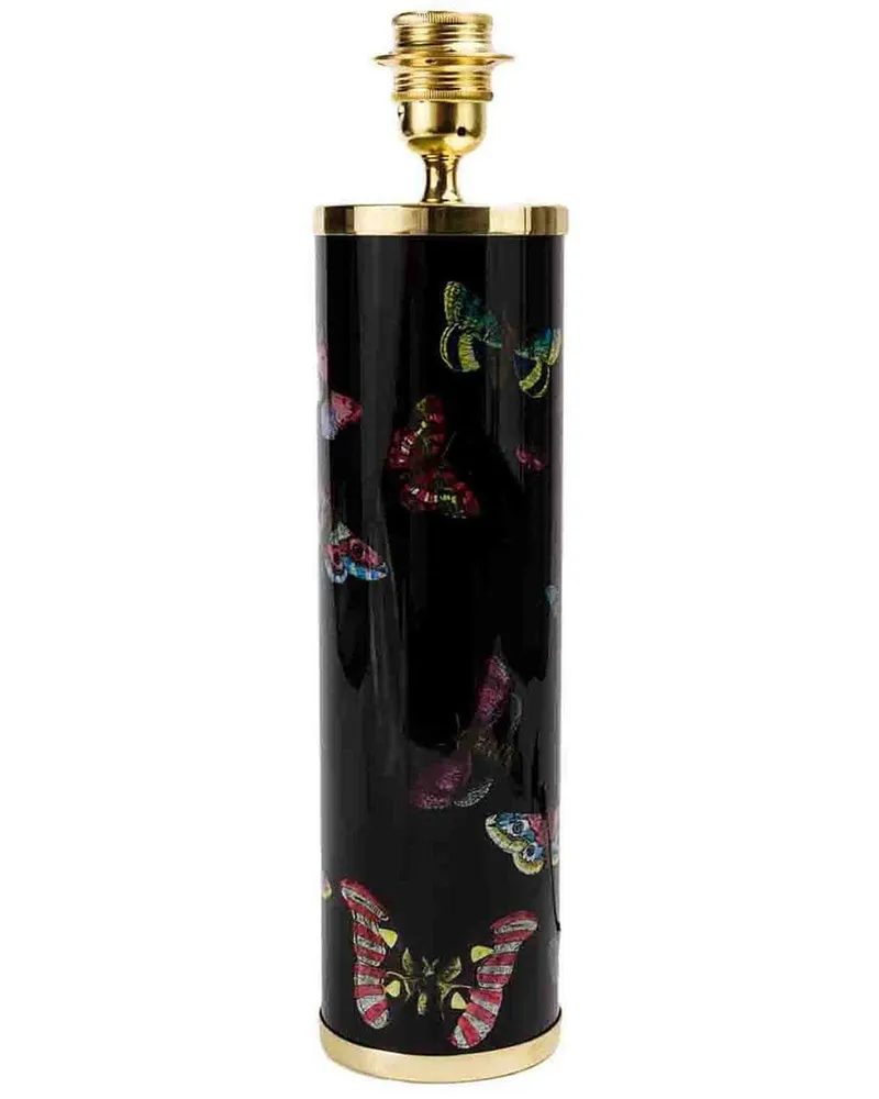 Fornasetti Lampensockel mit Schmetterlings-Print - Schwarz Schwarz