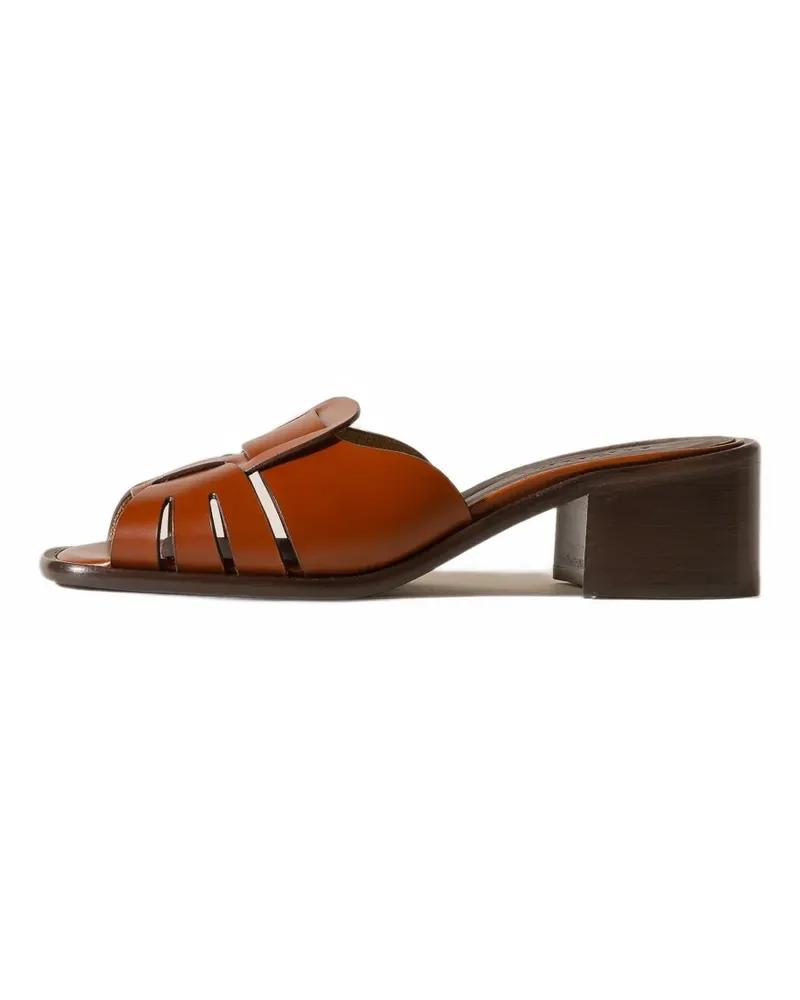 HEREU Ancora squared fisherman heeled sandals - Braun Braun