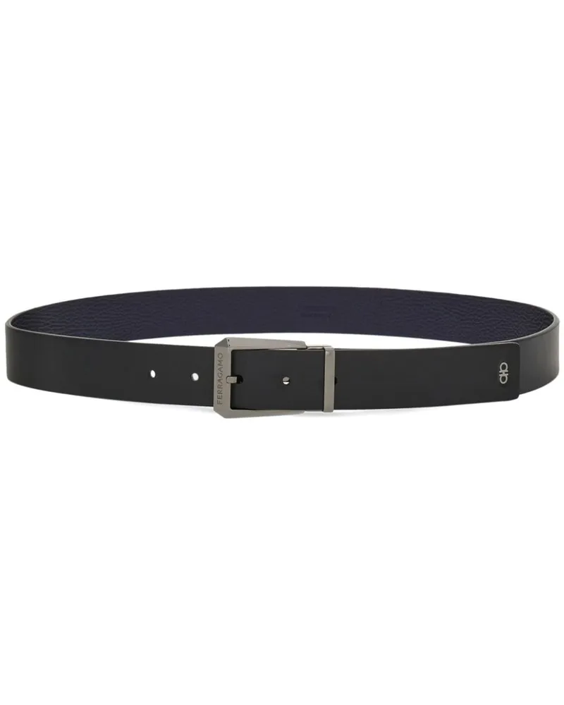 Ferragamo Wendbarer Gürtel mit Logo-Gravur - Blau Blau