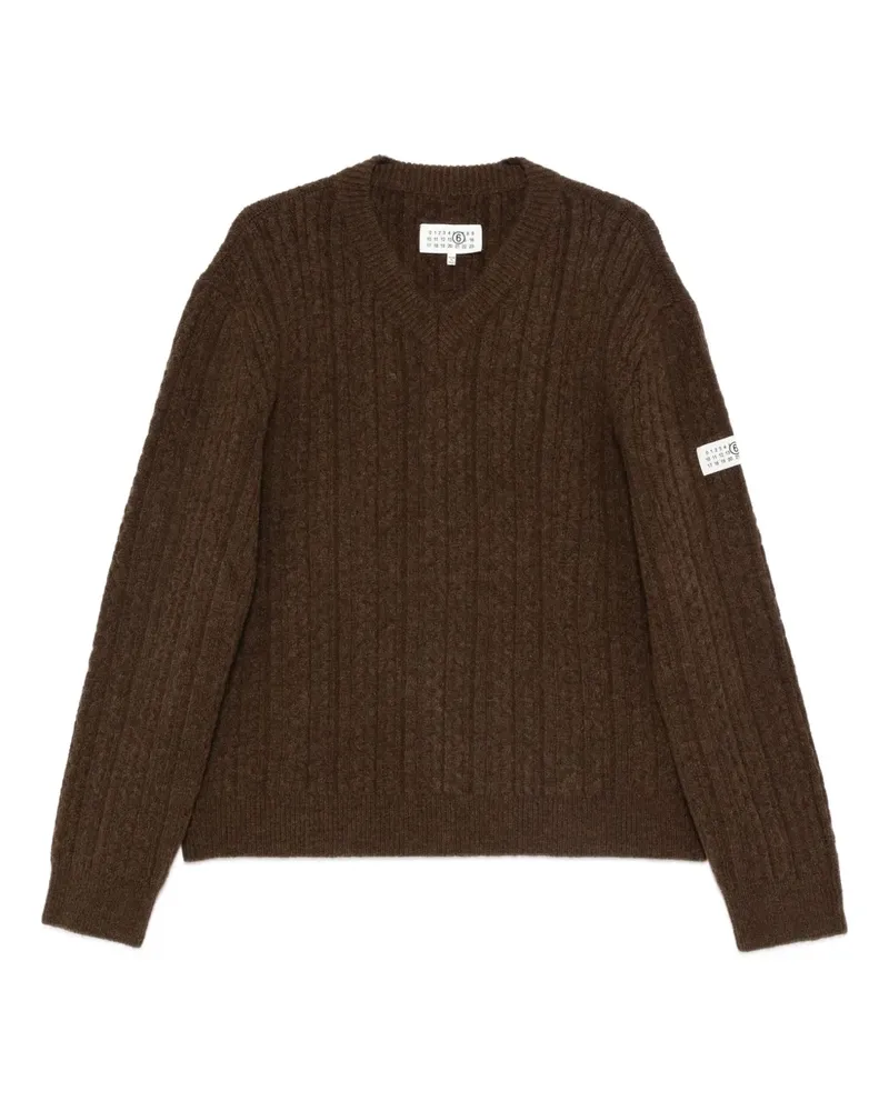 Maison Margiela Pullover mit V-Ausschnitt - Braun Braun