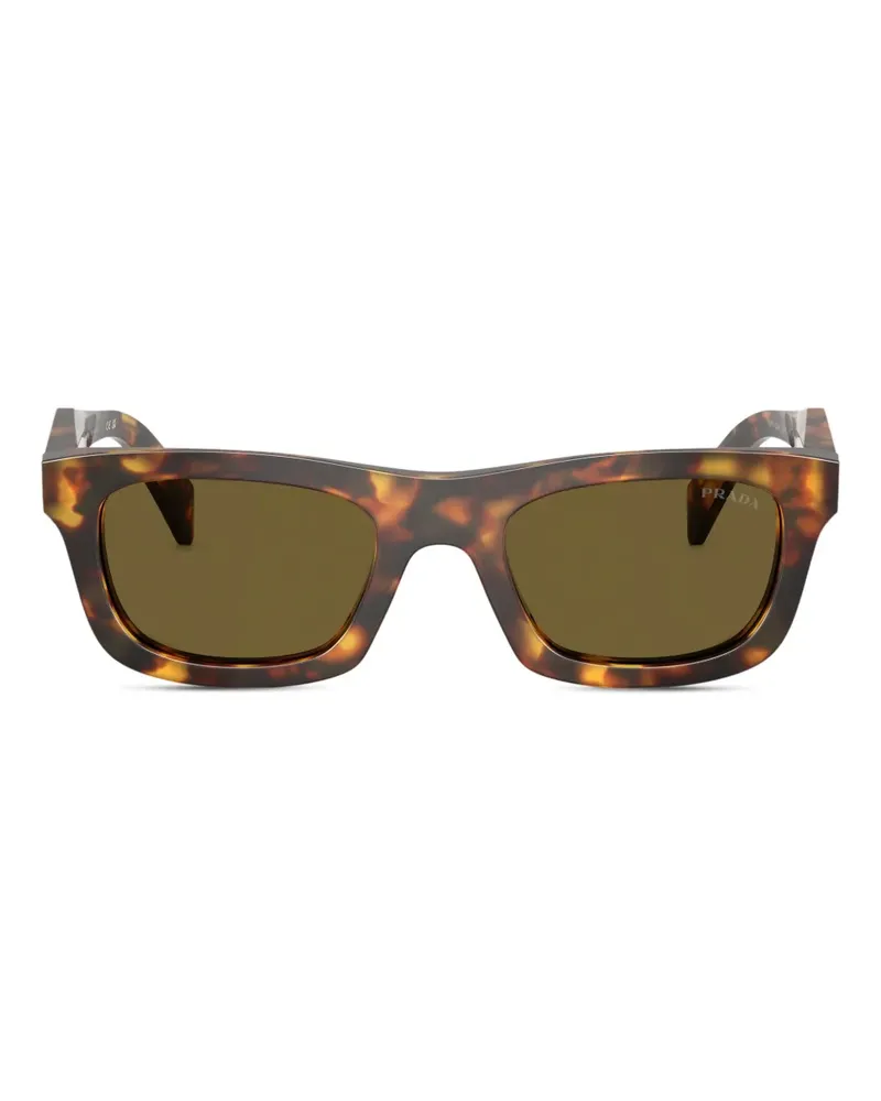 Prada Sonnenbrille mit eckigem Gestell - Braun Braun