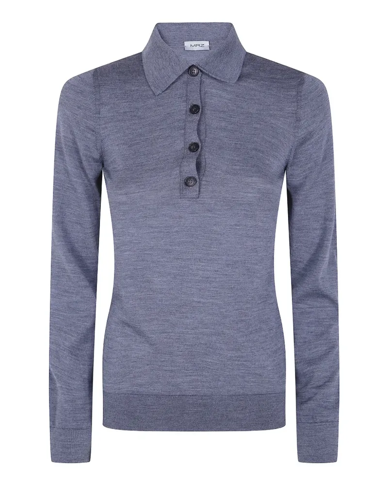 MRZ long-sleeve polo-neck polo top - Grau Grau