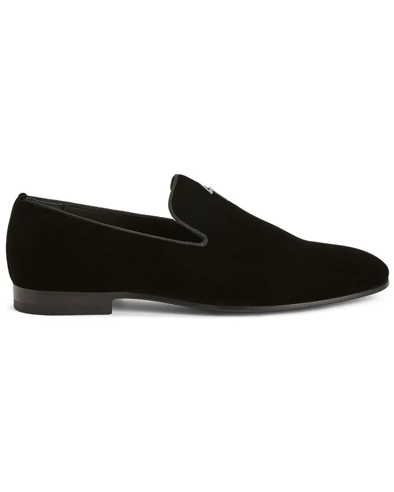 Giuseppe Zanotti Loafer aus Samt - Schwarz Schwarz