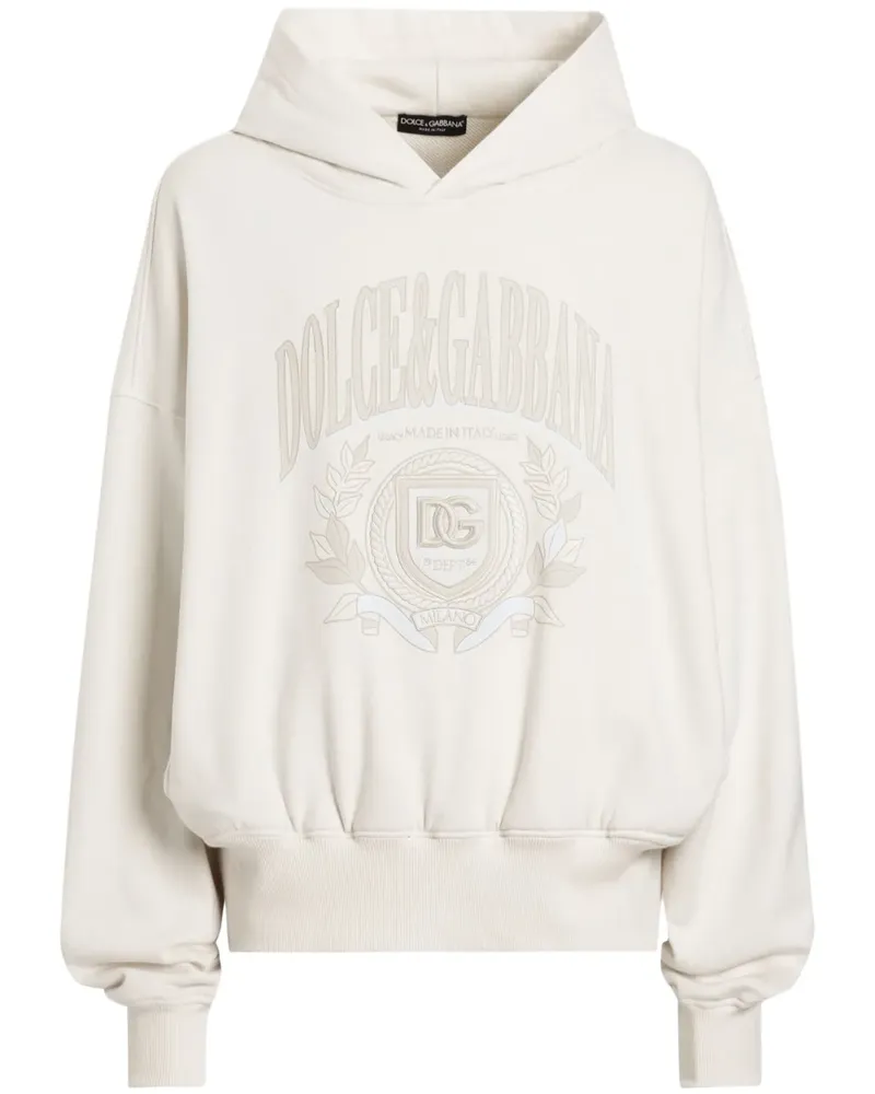 Dolce & Gabbana Hoodie mit Logo-Print - Nude Nude