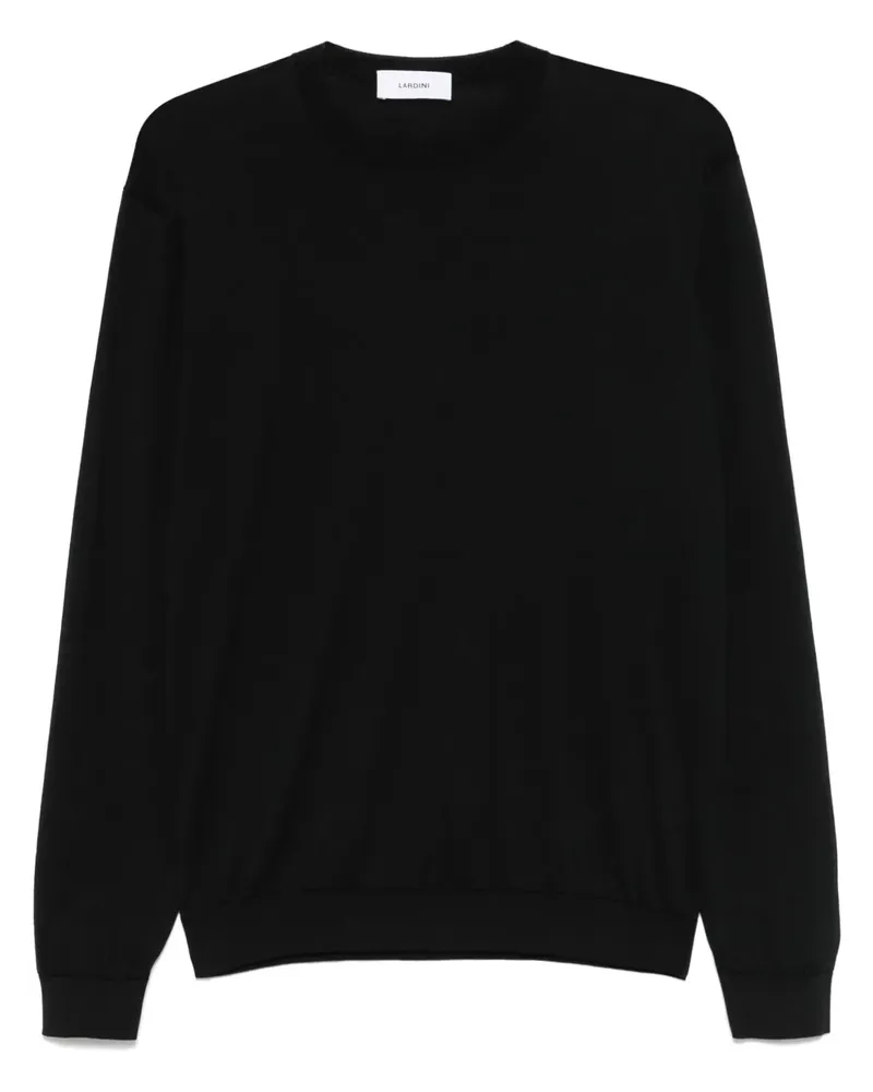 LARDINI Fein gestrickter Pullover - Schwarz Schwarz