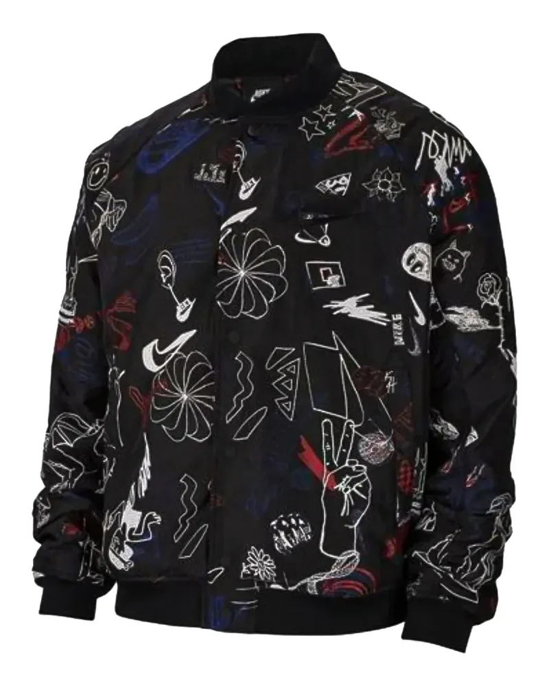 Nike all-over print bomber jacket - Schwarz Schwarz