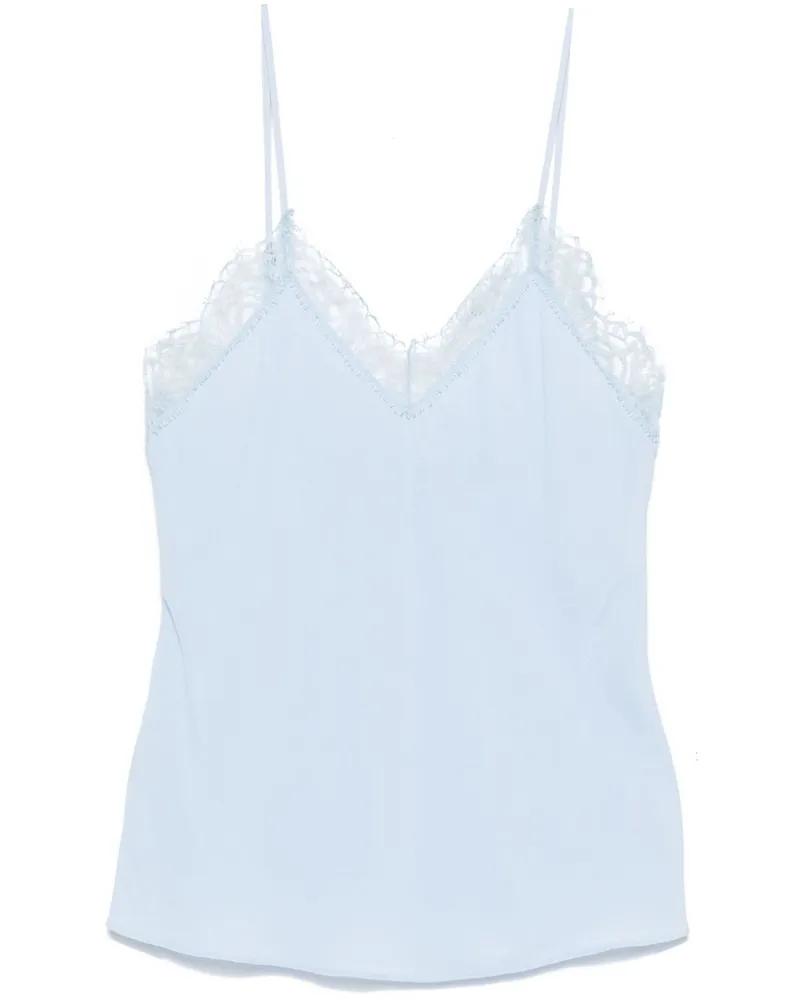 Patrizia Pepe Tanktop mit Spitzendetail - Blau Blau