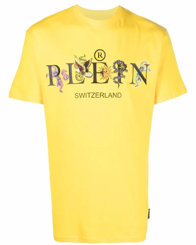 Philipp Plein T-Shirt mit Logo-Print - Gelb Gelb