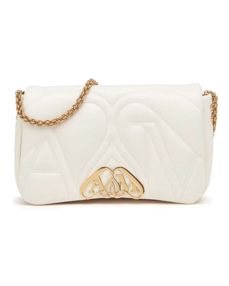 Alexander McQueen Kleine The Seal Umhängetasche - Weiß Weiß