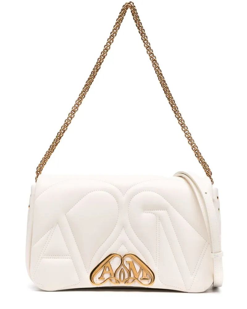 Alexander McQueen Kleine The Seal Umhängetasche - Weiß Weiß