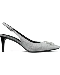 Tory Burch Eleanor Slingback-Pumps im Glitter-Look 65mm Silber