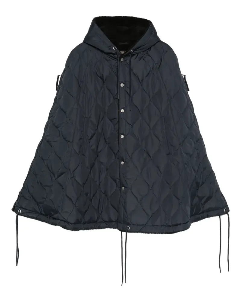 TAION Gestepptes Cape mit Kapuze - Blau Blau