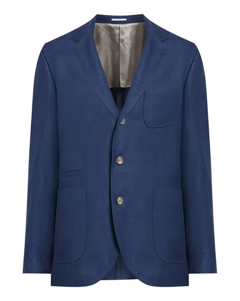 Brunello Cucinelli linen-wool blazer - Blau Blau