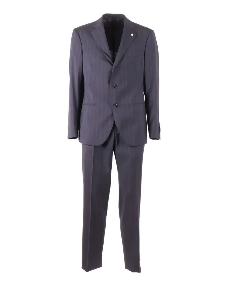 Luigi Bianchi Mantova pinstripe-pattern single-breasted suit - Blau Blau