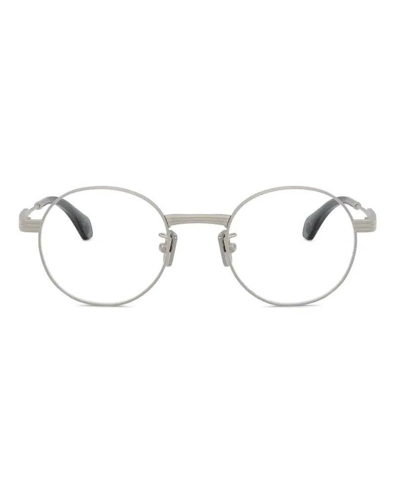 Moncler Suffuse Sonnenbrille mit rundem Gestell - Silber Silber