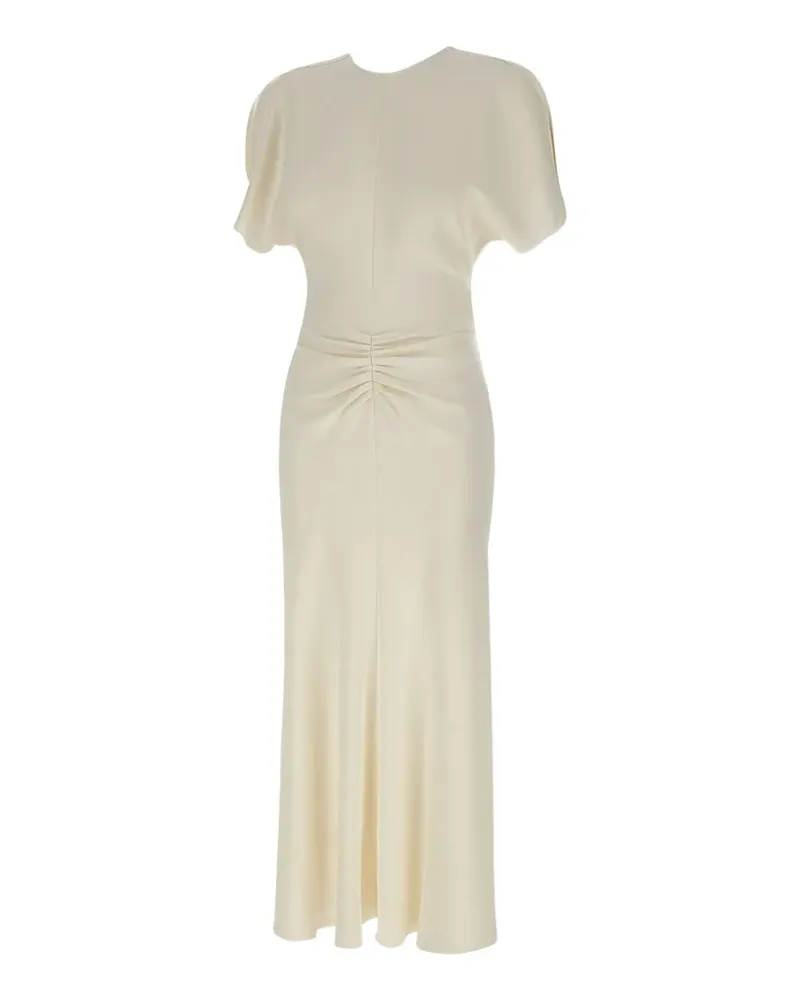 Victoria Beckham Bela pleated V-back dress - Weiß Weiß