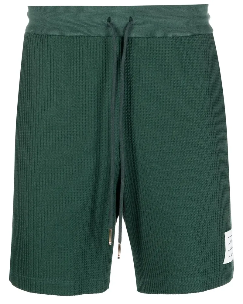 Thom Browne Shorts mit Waffeloptik - Grün Grün