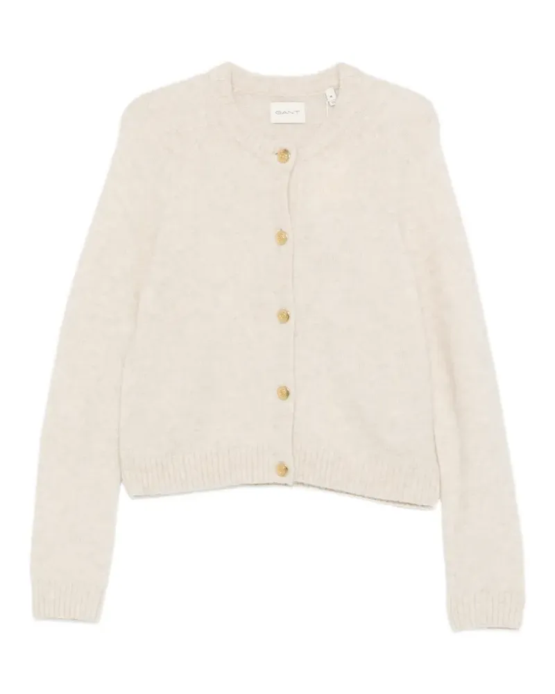 Gant button-up raglan-sleeve cardigan - Nude Nude