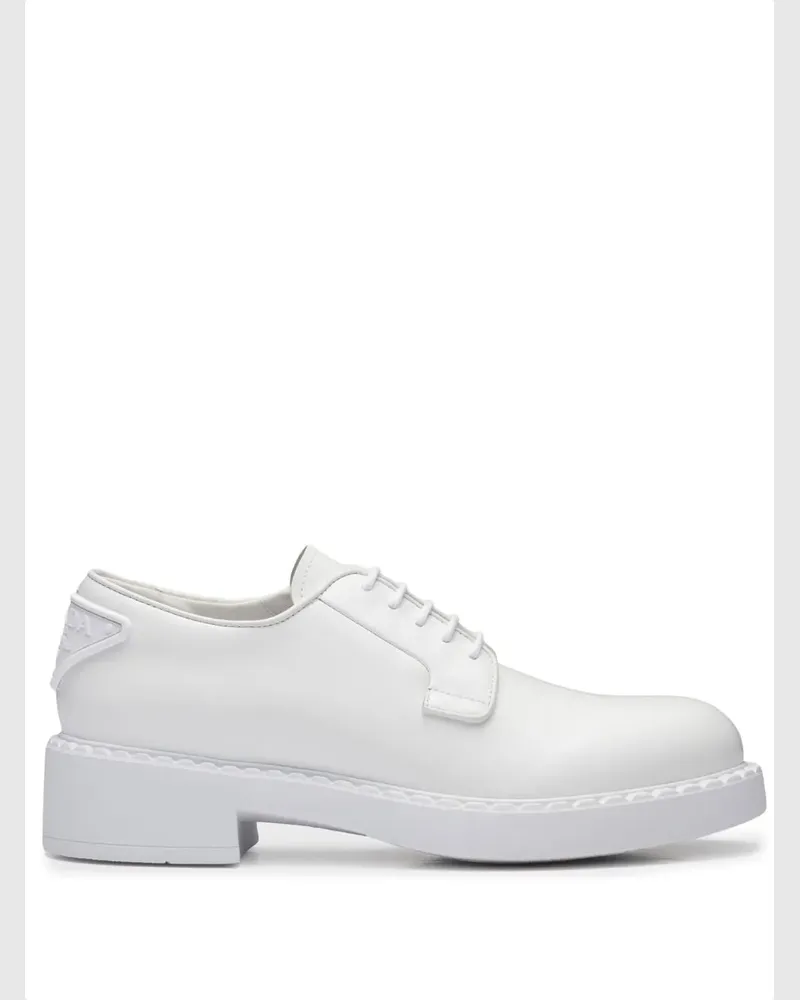 Prada Schnürschuhe mit runder Kappe - Weiß Weiß